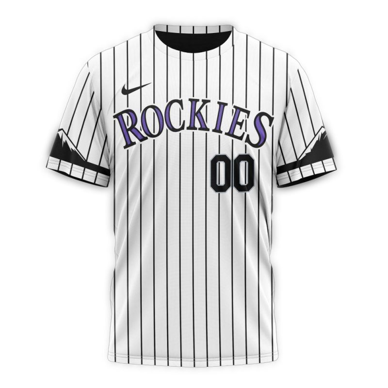 Personalized Colorado Rockies Alternate Stripe AOP T Shirt 1