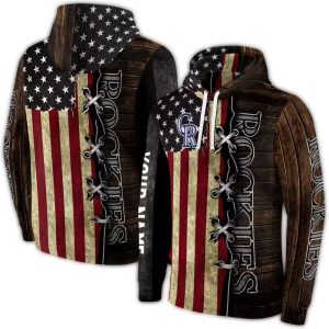 Custom Colorado Rockies American Pride All-Over Print Hoodie