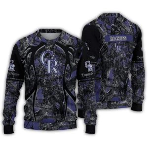 Custom Colorado Rockies Antlers Pattern Ugly Christmas Sweater