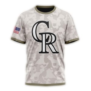 Custom Colorado Rockies Armed Forces Day All-Over Print T-Shirt