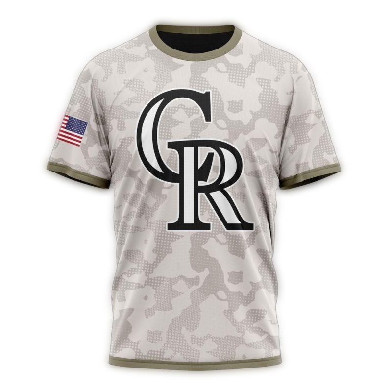Personalized Colorado Rockies Armed Forces Day AOP T Shirt 1