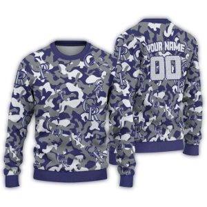 Personalized Colorado Rockies Camouflage Ugly Sweater For Fans