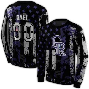 Personalized Colorado Rockies Distressed Flag All-Over Print Sweatshirt