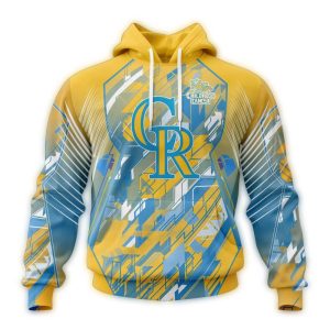 Custom Colorado Rockies Fearless Against Childhood Cancer All-Over Print Hoodie