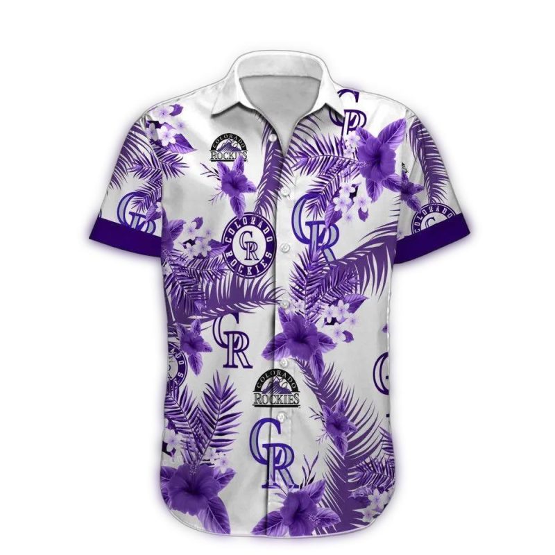 Personalized Colorado Rockies Floral Flower Hawaiian Shirt 1