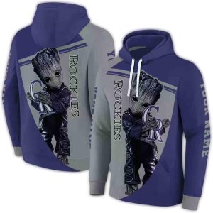 Custom Colorado Rockies Groot All-Over Print Hoodie For Fans