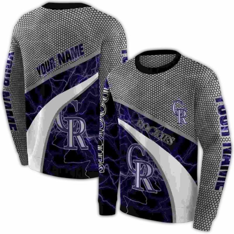 Personalized Colorado Rockies Hexagonal Mesh AOP Sweatshirt 1