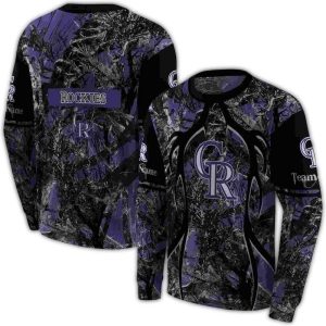 Custom Colorado Rockies Hunting Theme All-Over Print Sweatshirt