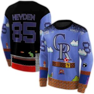 Custom Colorado Rockies Mario All-Over Print Sweatshirt For Fans