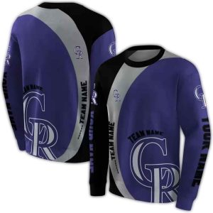 Custom Colorado Rockies Minimalist All-Over Print Sweatshirt For Fans