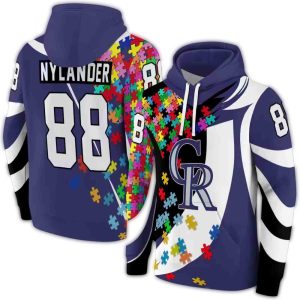 Custom Colorado Rockies Puzzle Pieces All-Over Print Hoodie For Fans