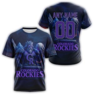 Custom Colorado Rockies All Over Print T-Shirt For Fans