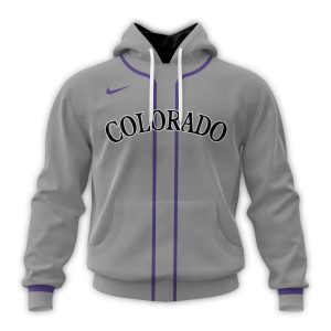 Custom Colorado Rockies 2024 All Over Print Hoodie - Road Kit Design