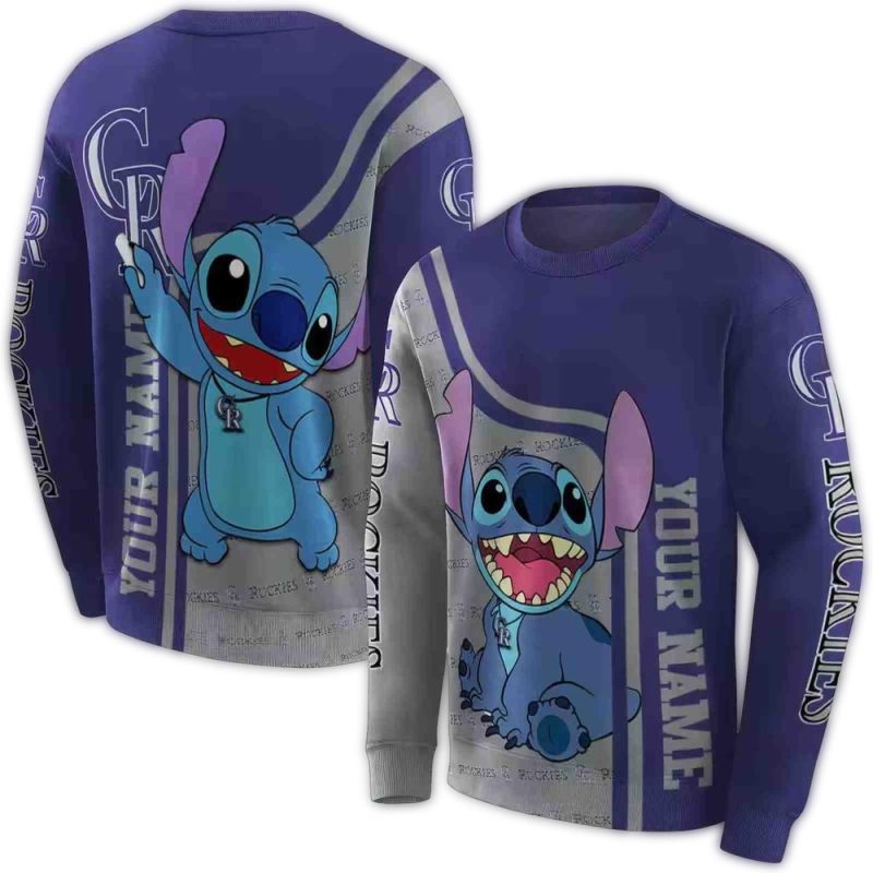 Personalized Colorado Rockies Stitch AOP Sweatshirt 1