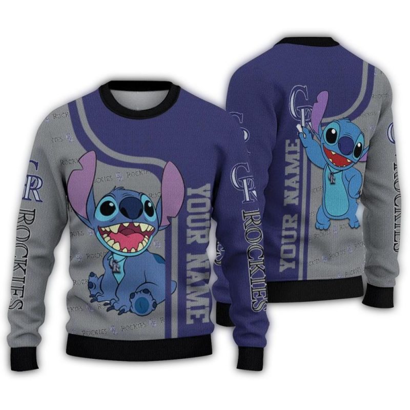 Personalized Colorado Rockies Stitch Ugly Sweater 1