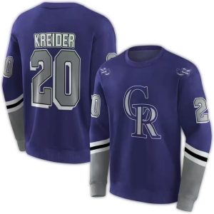 Custom Colorado Rockies Striped Sweatshirt - All Over Print Design