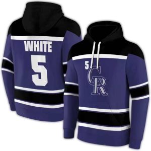 Custom Colorado Rockies Striped All-Over Print Hoodie For Fans