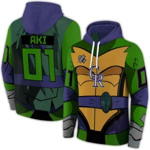 Custom Colorado Rockies Superhero Armor All-Over Print Hoodie