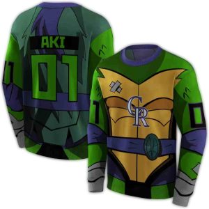 Custom Colorado Rockies Superhero Armor All Over Print Sweatshirt