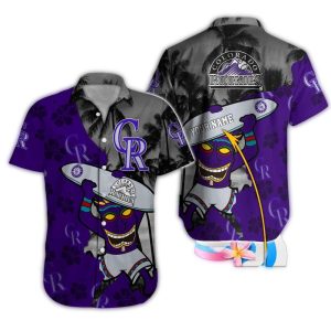 Custom Colorado Rockies Tiki Surf Tropical Hawaiian Shirt For Fans
