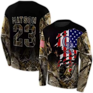 Custom Colorado Rockies Tree Camo All-Over Print Sweatshirt