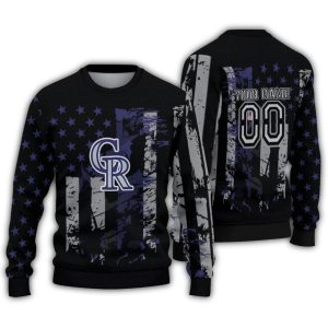 Personalized Colorado Rockies Vintage Usa Flag Sweatshirt For Fans
