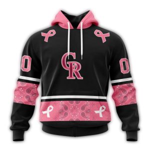 Custom Colorado Rockies We Wear Pink All-Over Print Hoodie For Breast Cancer Awareness