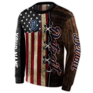 Personalized Detroit Tigers American Pride Sweater For Fans