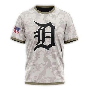 Custom Detroit Tigers Armed Forces Day All-Over Print T-Shirt