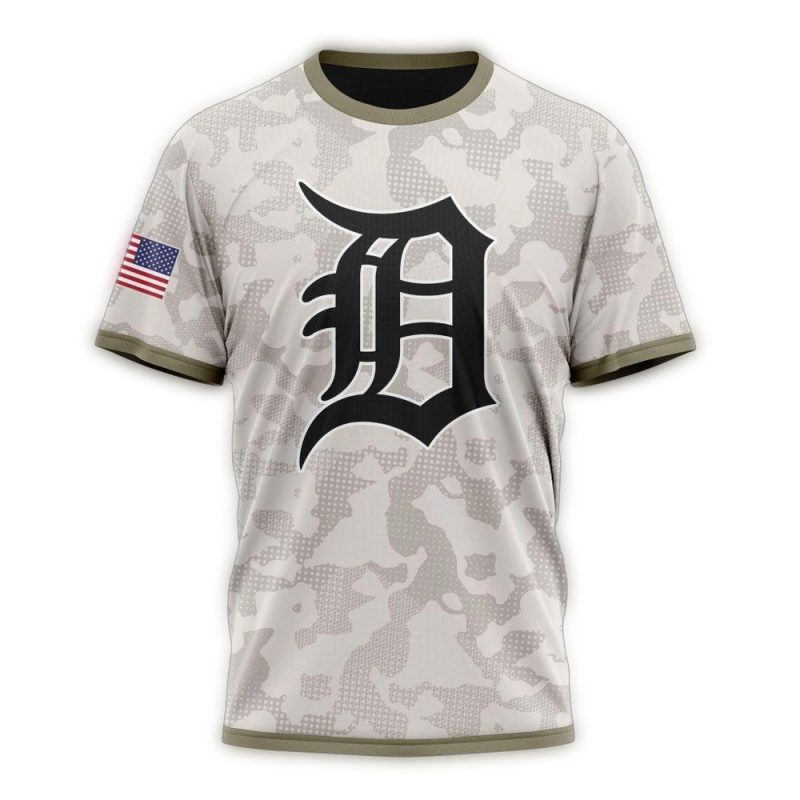 Personalized Detroit Tigers Armed Forces Day All Over Print T Shirt 1