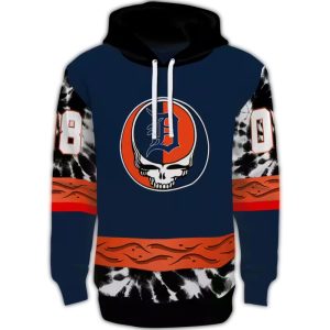 Custom Detroit Tigers Grateful Vibes All-Over Print Hoodie For Fans