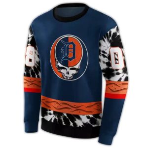 Custom Detroit Tigers Grateful Vibes All-Over Print Sweatshirt