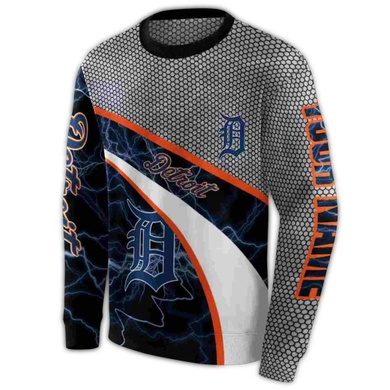 Personalized Detroit Tigers Hexagonal Mesh Ugly Sweater 1
