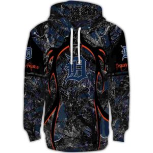 Custom Detroit Tigers Hunting Theme All-Over Print Hoodie For Fans