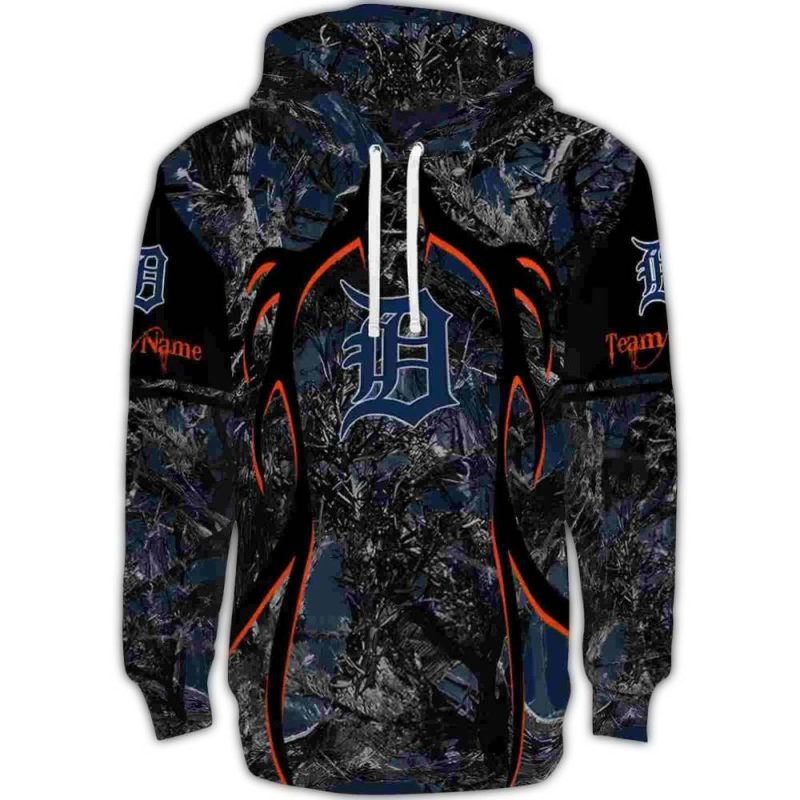 Personalized Detroit Tigers Hunting Theme All Over Print Hoodie 1