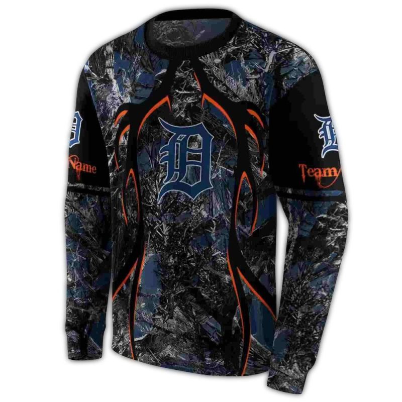 Personalized Detroit Tigers Hunting Theme All Over Print Sweatshirt 1