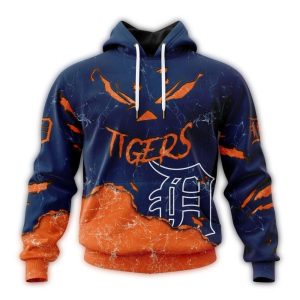 Custom Detroit Tigers Jack O' Lantern Halloween All-Over Print Hoodie