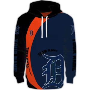 Custom Detroit Tigers Minimalist Hoodie – All Over Print Design
