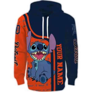 Custom Detroit Tigers All-Over Print Hoodie For Fans