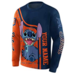 Custom Detroit Tigers All-Over Print Sweatshirt For Fans