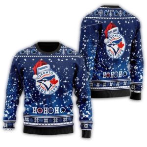 Personalized Ho Ho Ho Santa Claus Hat Toronto Blue Jays Ugly Sweater Ugly Sweater