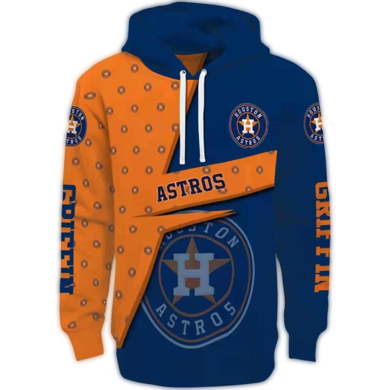 Personalized Houston Astros Abstract Shape All over Print Hoodie 1