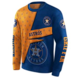 Custom Houston Astros Abstract All-Over Print Sweatshirt For Fans