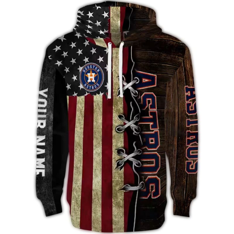 Personalized Houston Astros American Pride All over Print Hoodie 1