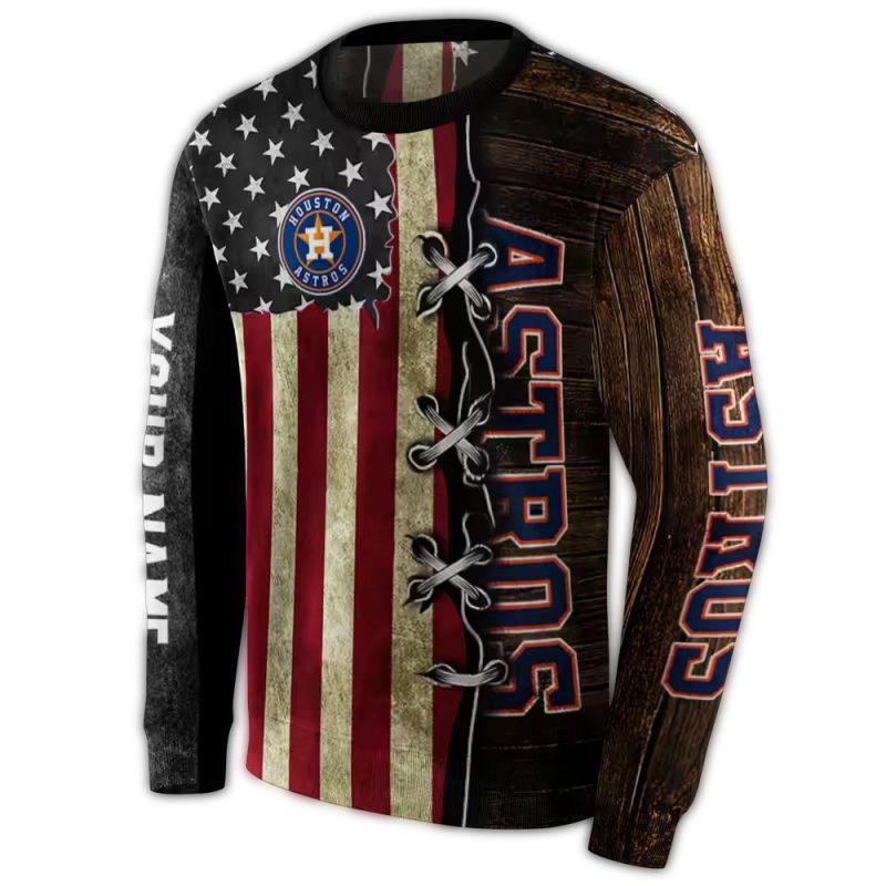 Personalized Houston Astros American Pride All over Print Sweatshirt 1