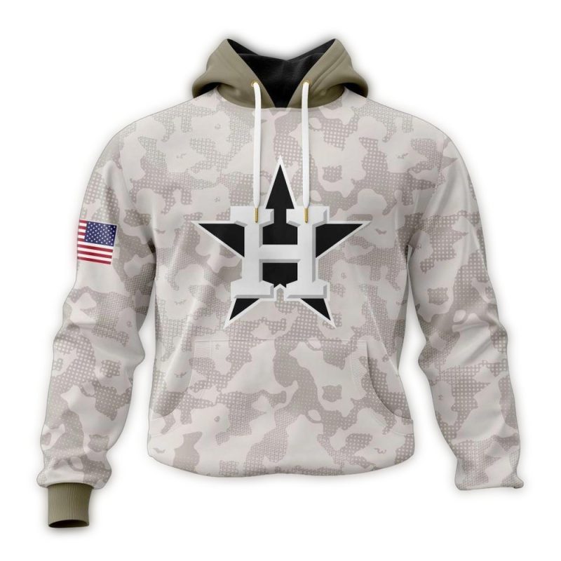 Personalized Houston Astros Camo Armed Forces Day All over Print Hoodie 1