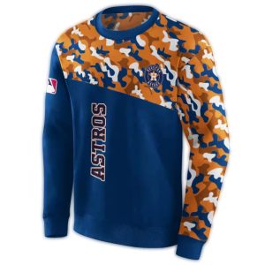 Custom Houston Astros Camouflage All-Over Print Sweatshirt