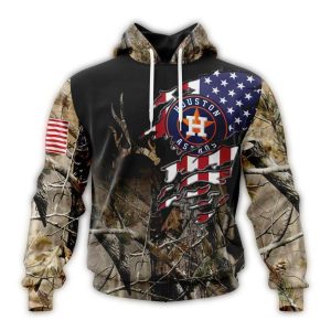 Custom Houston Astros Camo Realtree Hoodie - All Over Print Design