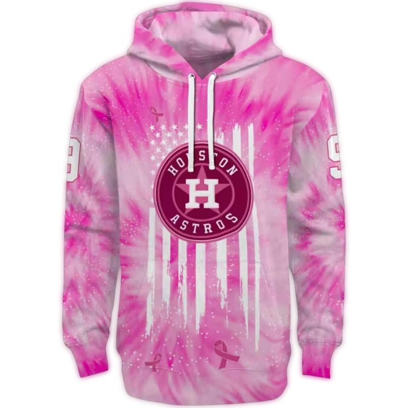 Personalized Houston Astros Cancer Support Pink All over Print Hoodie 1