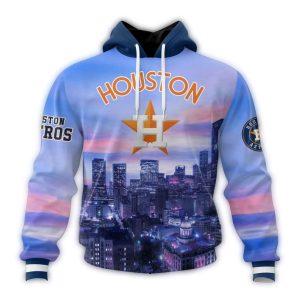 Custom Houston Astros Cityscape All-Over Print Hoodie For Fans